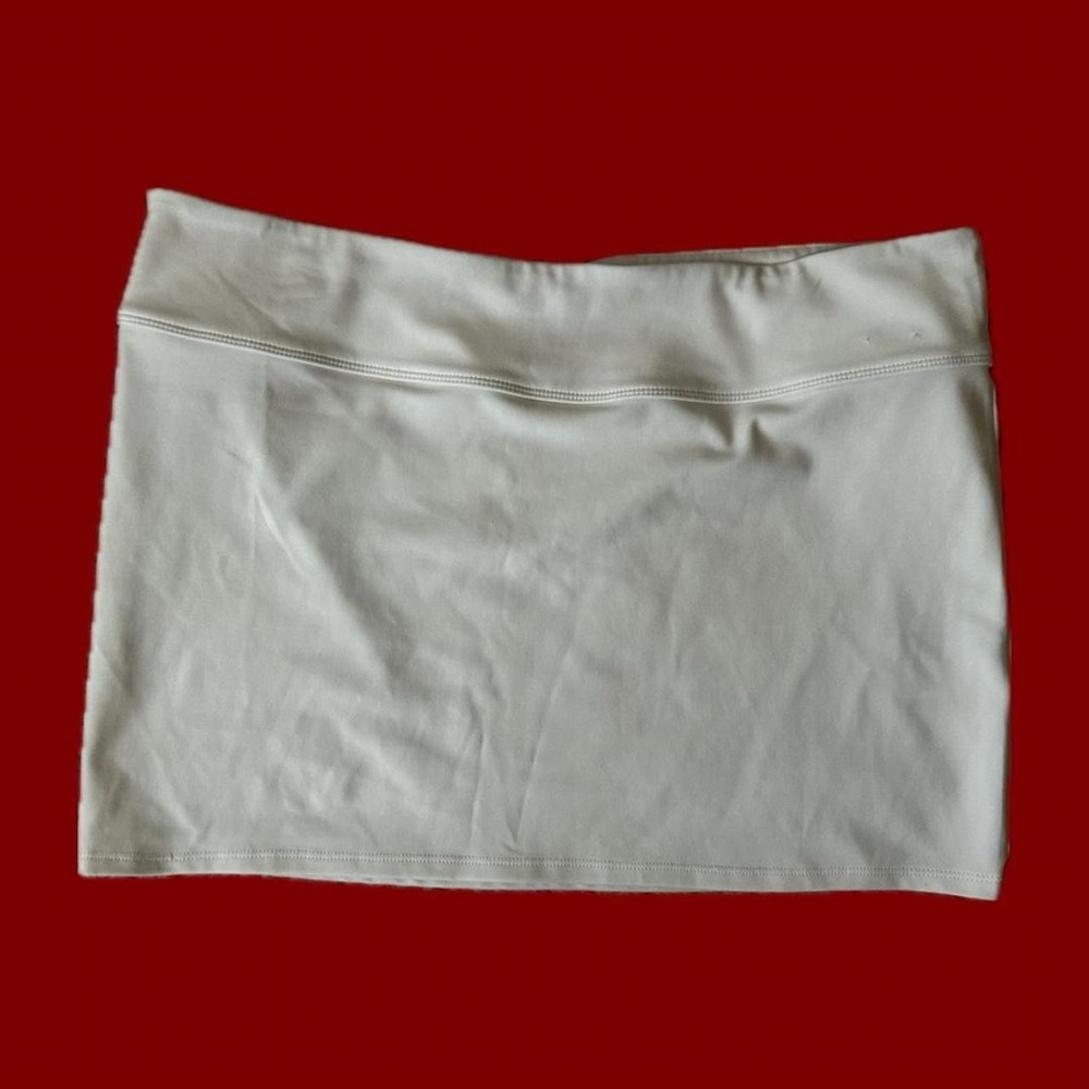 white mini skirt